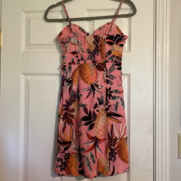 NWT FARM Rio Pink Pinneaple Mini Dress - Pink Multi - Picture 3 of 5